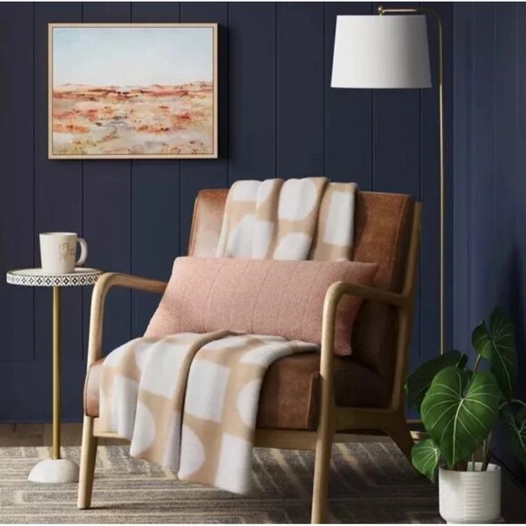 Threshold Reversible Knit Geo Throw Blanket Neutral/Ivory - Picture 4 of 7